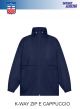KWAY CON ZIP E CAPPUCCIO